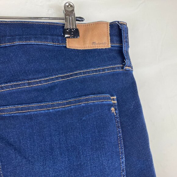 Madewell Jeans Womens Sz 35 High Rise Skinny Dark Wash Blue Stretch - Picture 5 of 7